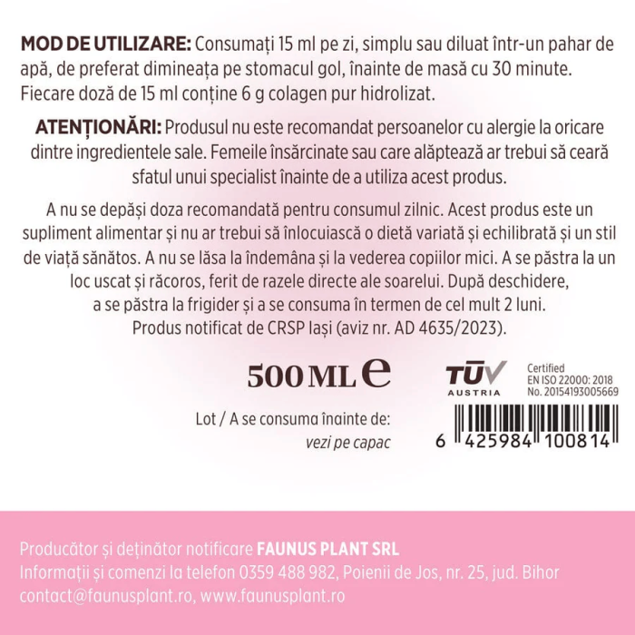 Colagenus Frumusete 500ml Faunus Plant [10]