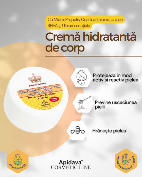 Crema hidratanta de corp cu Unt de Shea 200ml Apidava [2]