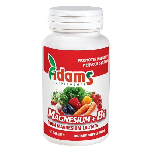 Magneziu+B6 90tab. Adams Supplements [1]
