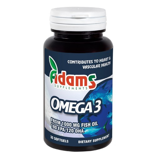 Omega 3 1000mg + Vitamina E 30cps Adams Supplements [1]
