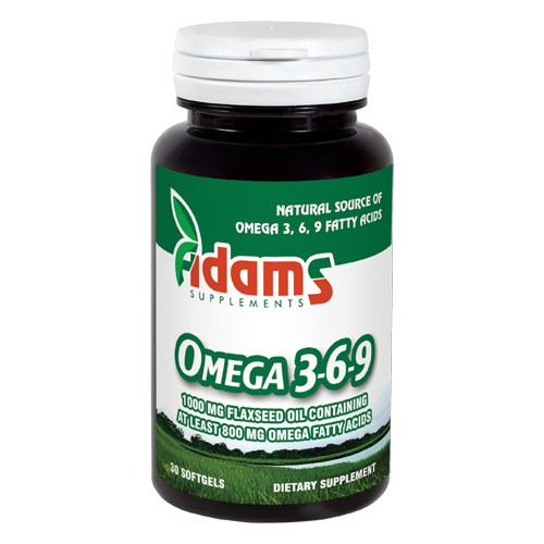 Omega 3-6-9 Ulei din Seminte de In 30cps Adams [1]