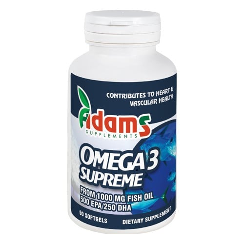 Omega 3 Supreme 500EPA/250DHA 90cps. Adams Supplements [1]