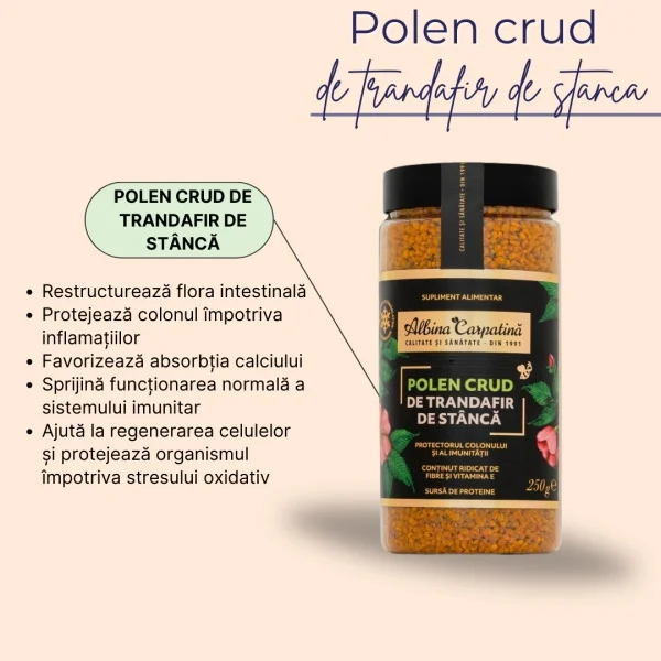 Polen crud de trandafir de stâncă 250g Albina Carpatina [3]