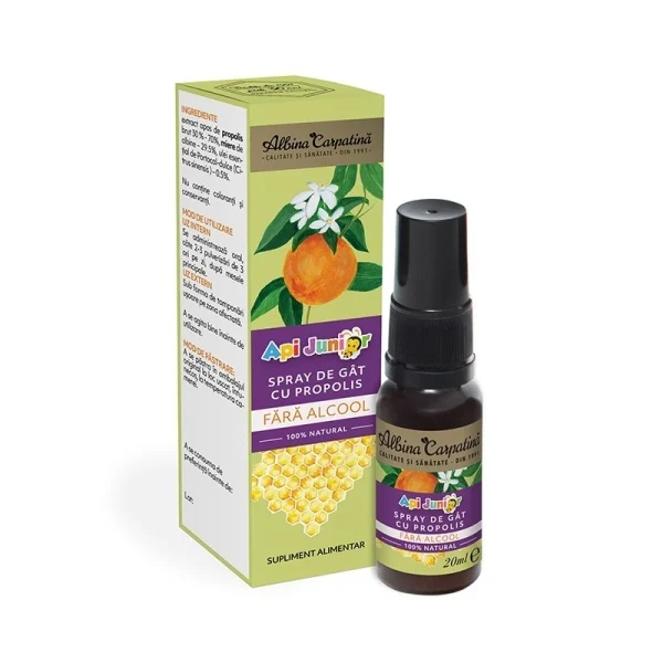 Spray de gât cu Propolis Apijunior 20ml Albina Carpatina [1]