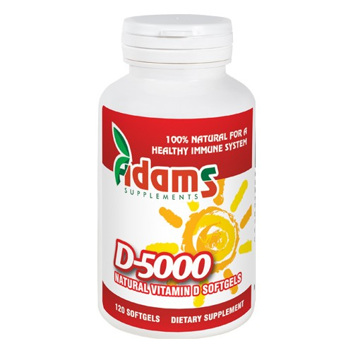 Vitamina D-5000 softgel 120cps. Adams Supplements [1]