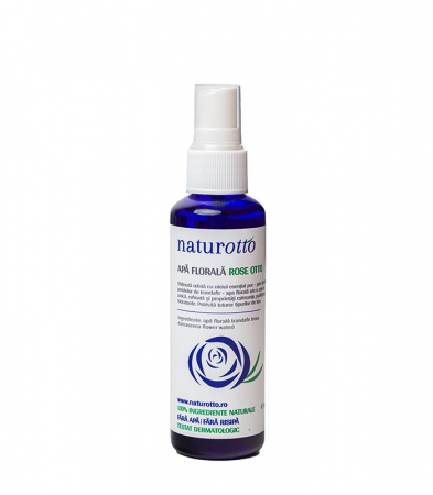 Cosmetice 100% naturale - Apa florala trandafir rose of Bulgaria 50ml Naturotto