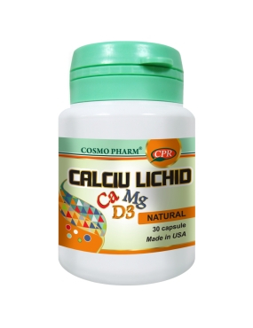 Vitamine si minerale - Calciu Magneziu Vitamina D Lichid 30cps Cosmo Pharm