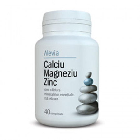 Vitamine si minerale - Calciu Magneziu Zinc 40cpr Alevia