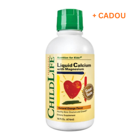 Suplimente pentru copii - Calcium with Magnesium Copii (gust de portocale) 473ml Child Life