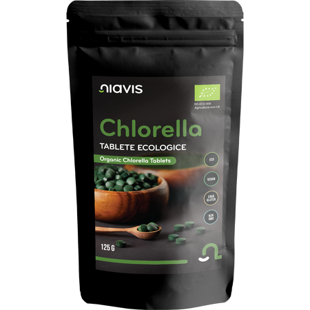 Produse alimentare Bio - Chlorella Tablete Ecologice/BIO 125g Niavs