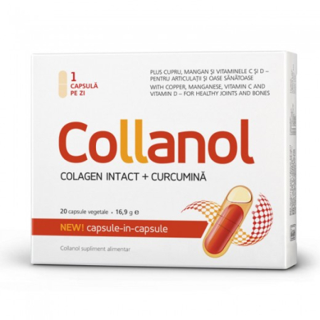 Sistem osteo-articular - Collanol Colagen intact + Curcumina 20cps Vitaslim