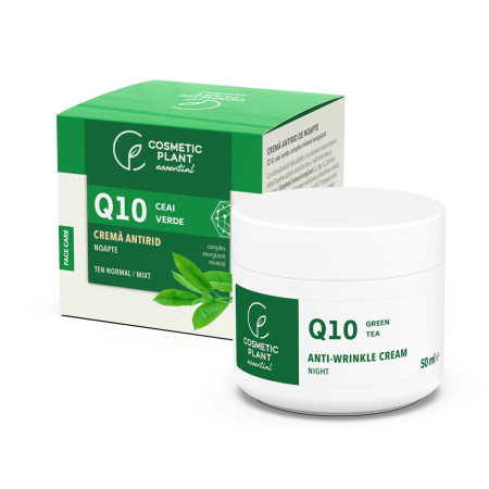 Creme de fata - Cremă Antirid de Noapte Q10 + Ceai Verde și complex mineral energizant Cosmetic Plant