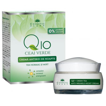 Creme de fata - Crema Q10 Ceai Verde Antirid de Noapte 50ml Cosmetic Plant