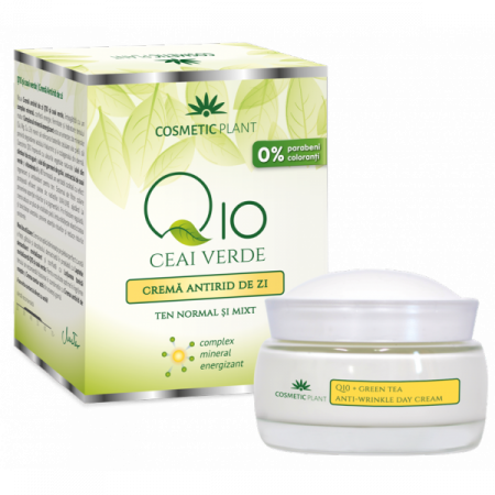 Creme de fata - Crema Q10 Ceai Verde Antirid Zi 50ml Cosmetic Plant