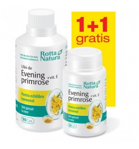 Suplimente - Evening Primrose + Vit E 90+30cps gratis Rotta Natura