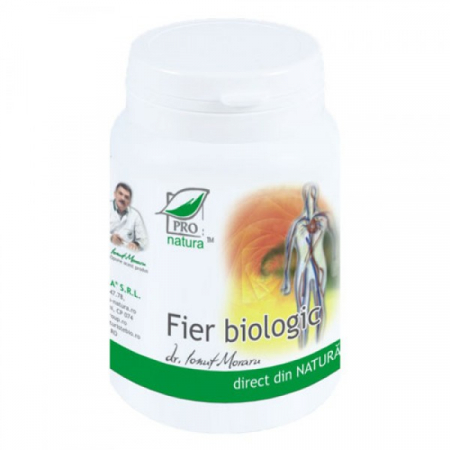 Vitamine si minerale - Fier Biologic 60cps Medica