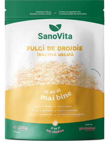 Produse de post - Fulgi de Drojdie Uscata inactiva punga zipper 200g SanoVita