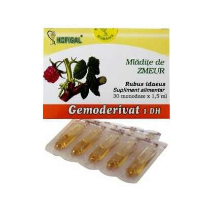 Extracte gemoterapice - Gemoderivat mladite Zmeur 30mndz Hofigal