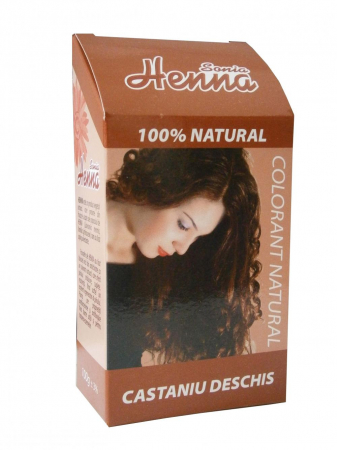 Sampon natural - Henna Castaniu Deschis 100g Henna Sonia