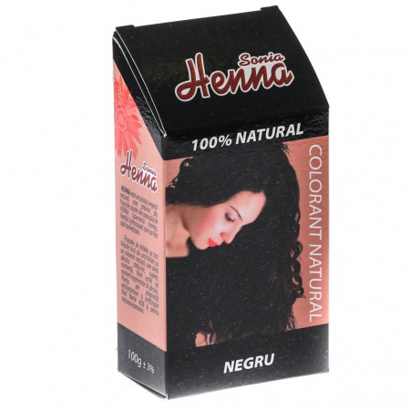 Sampon natural - Henna Negru 100g Henna Sonia