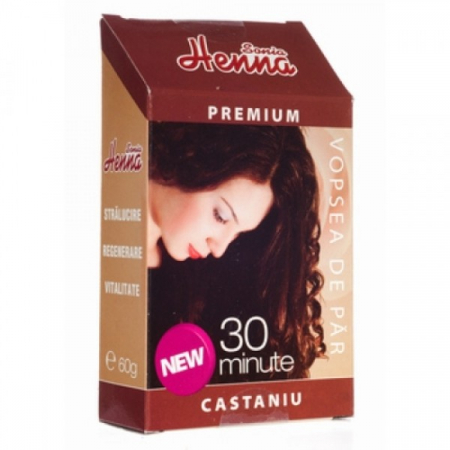 Sampon natural - Henna Premium Castaniu 60g Henna Sonia
