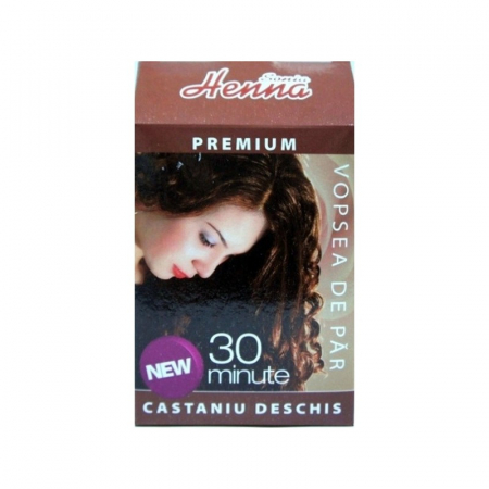 Sampon natural - Henna Premium Castaniu Deschis 60g Henna