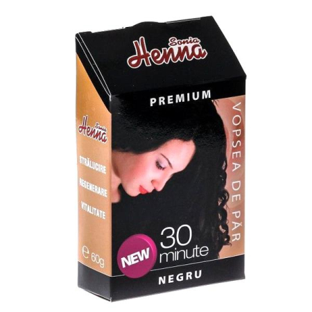 Frumusete si ingrijire - Henna Premium Negru 60g Henna Sonia