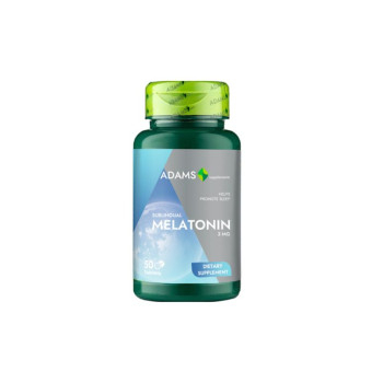 Suplimente - Melatonina Sublingual 3mg 50 tablete 1+1 pachet Adams Vision