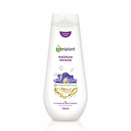 Produse naturale pentru igiena - MOISTURE MIRACLE Gel de Dus Crema 750ML Elmiplant 