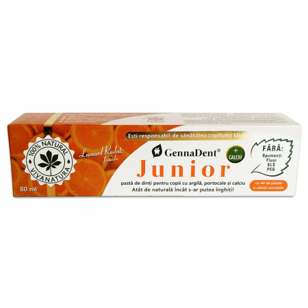Mama si copilul - Pasta de Dinti naturala pentru Copii cu Argila si Portocale 80 ml GennaDent