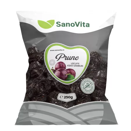 Fructe uscate - Prune uscate fără sâmburi 250 g SanoVita