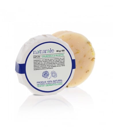 Cosmetice 100% naturale - Săpun gălbenele și mușețel