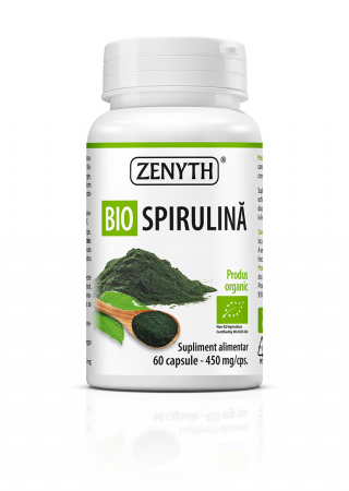 Cure de slabire - Spirulina Bio 450mg 60cps Zenith Pharmaceuticals