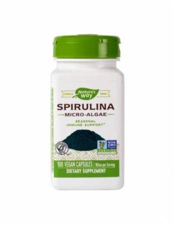 Vitamine si minerale - Spirulina Micro-Algae 380mg 100 capsule vegetale Secom