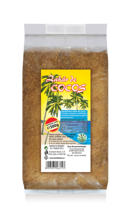 Îndulcitori Naturali și Zahăr Alternativ - Zahar de Cocos 500g Herbavit