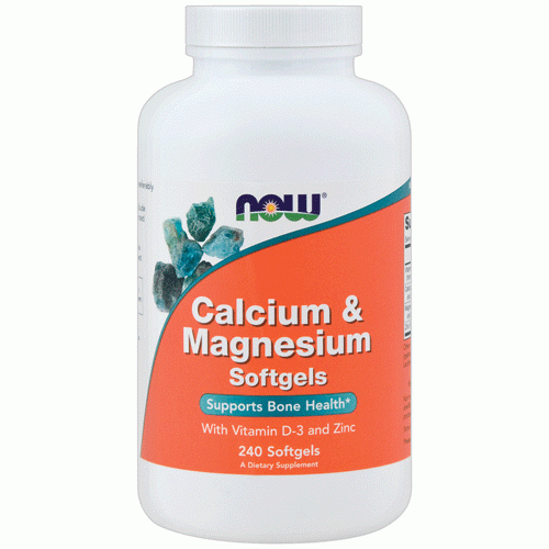 Now Calcium Magnesium + Vit D3 and Zinc 240 softgels