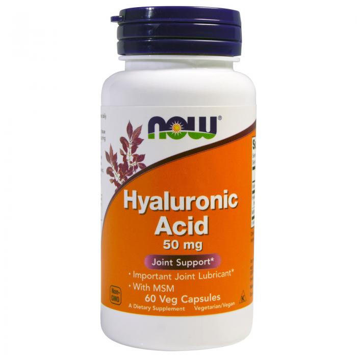Now Hyaluronic Acid With Msm 50 Mg 60 Veg Caps