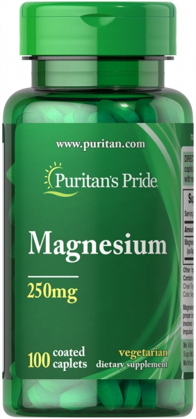 Puritan S Pride Magnesium 250 Mg 100 Caplets