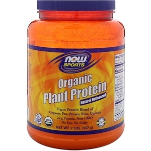 Now Organic Plant Protein 907 g