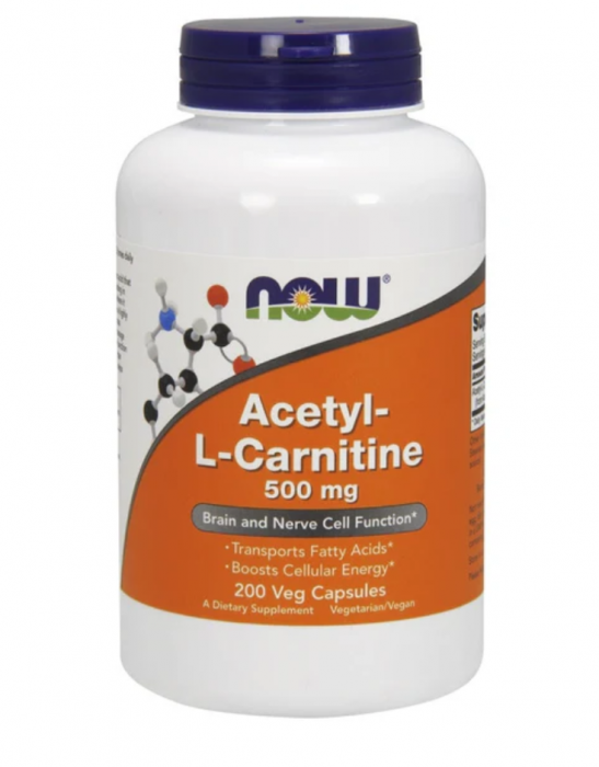 Now Acetyl-L-Carnitine 500mg 200 vcaps