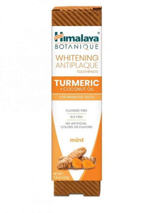 Himalaya Whitening Antiplaque Toothpaste Turmeric + Coconut Oil Mint 113g