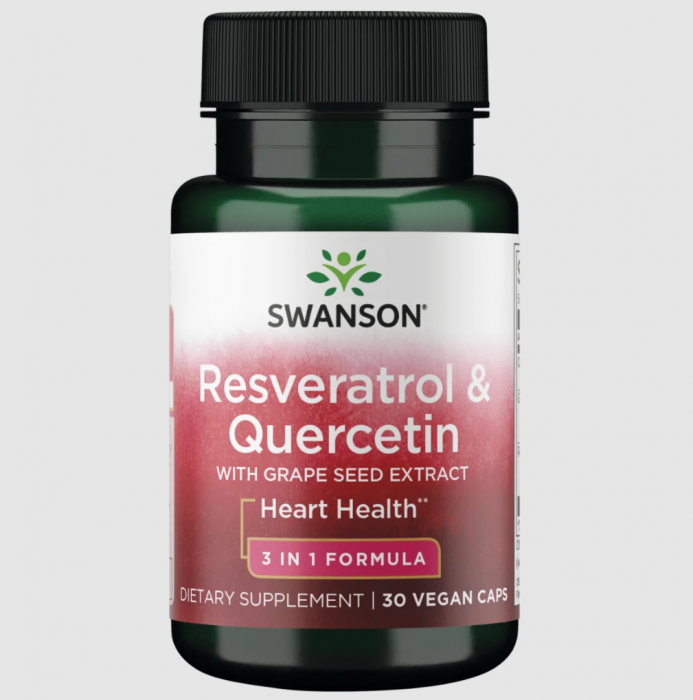 Swanson Resveratrol Quercetin 30 vcaps