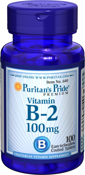 Puritan S Pride Vitamin B-2 100 Mg 100 Tab