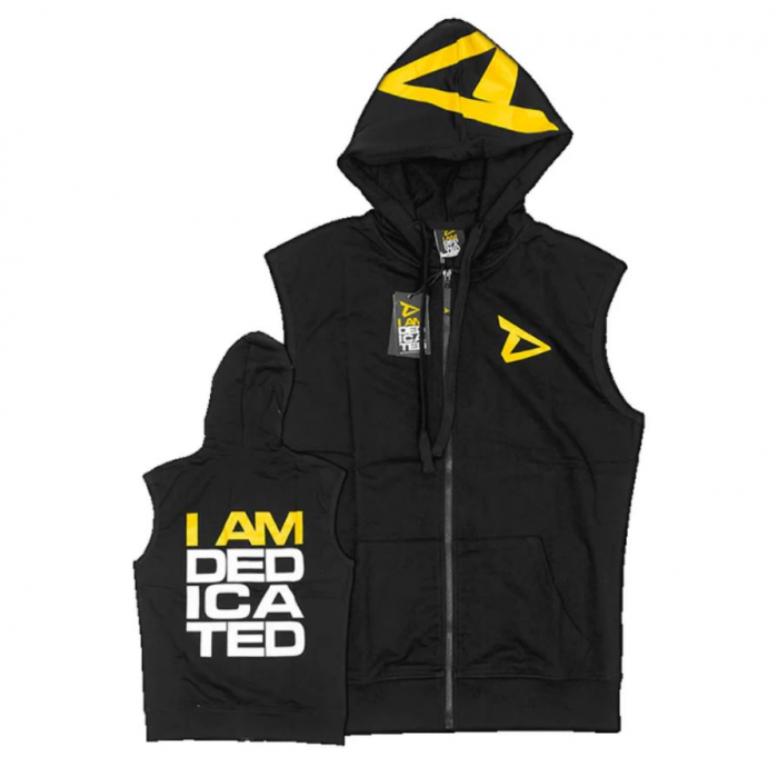 Dedicated Sleeveless Hoodie ' I am Dedicated ' [1]