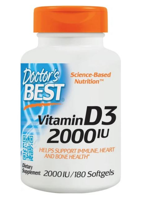 Doctor s Best Vitamin D3 50 mcg (2000 IU) 180 softgels