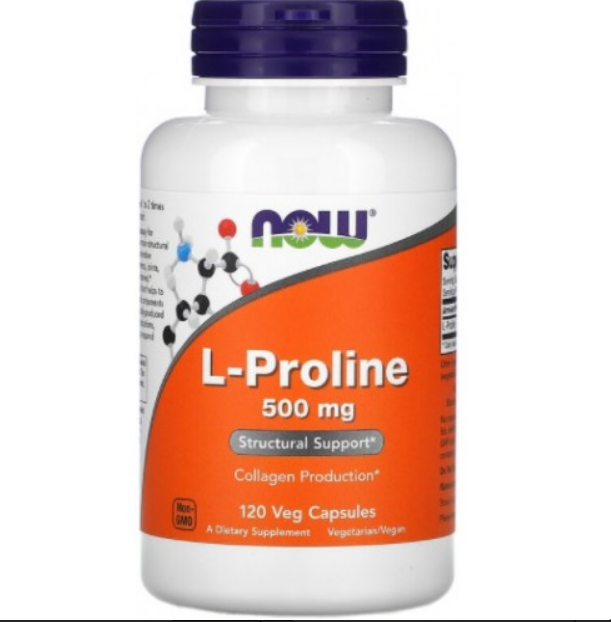 Now L-Proline 500 mg 120 vcaps