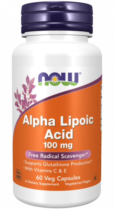 Now Alpha Lipoic Acid with Vitamins C E 100mg 60 vcaps