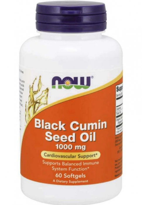 Now Black Cumin Seed Oil 1000 mg 60 softgels