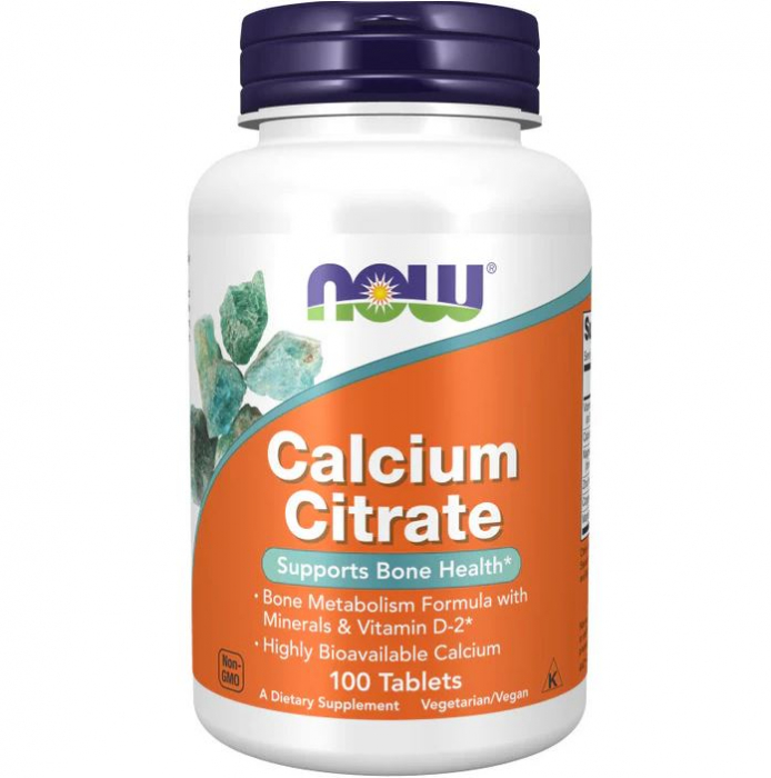 Now Calcium Citrate with Minerals Vitamin D-2 100 tabs