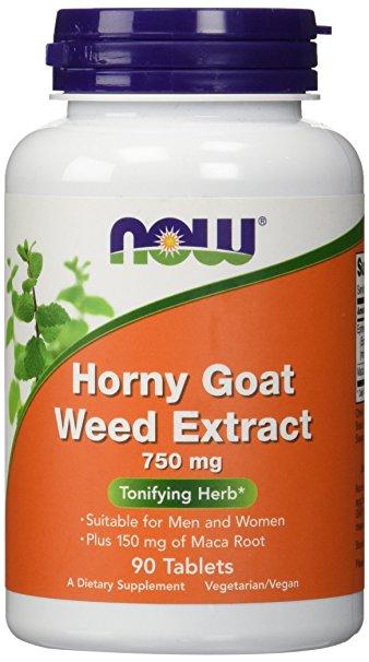 Now Horny Goat Weed Extract 750 Mg 90 Tab